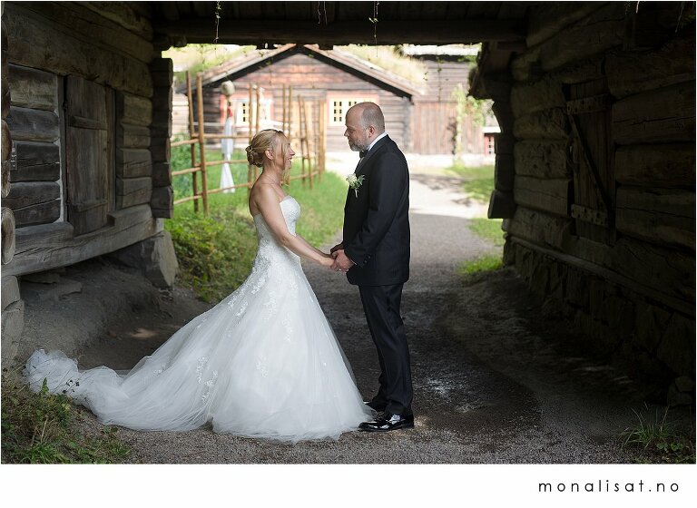 Bryllupsfotografering på norsk folkemuseum